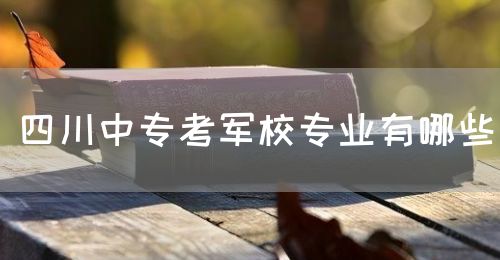 四川中?？架娦I(yè)有哪些？(圖1)