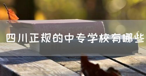 四川正規(guī)的中專學(xué)校有哪些？(圖1)