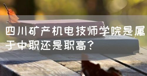 四川礦產(chǎn)機(jī)電技師學(xué)院是屬于中職還是職高？(圖1)