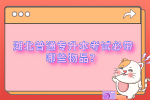 湖北普通專升本考試必帶哪些物品？