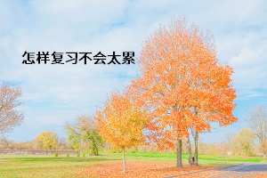 怎樣復(fù)習不會太累